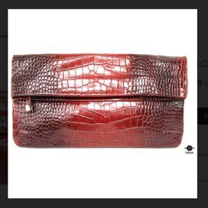 Antonio Melani embossed leather fold over clutch‎ purse